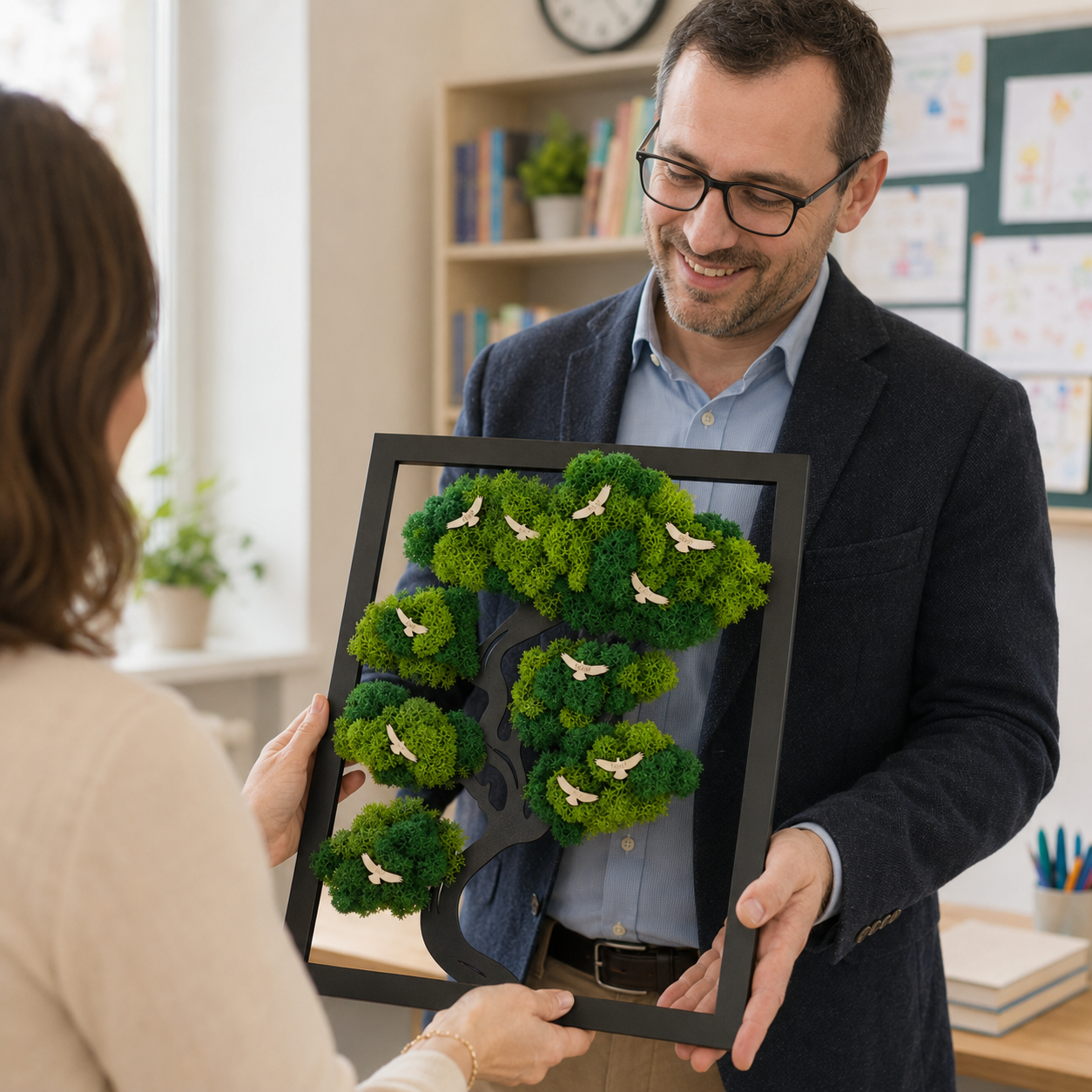 Drzewko bonsai z mchu, personalizacja imion - obrazek 2