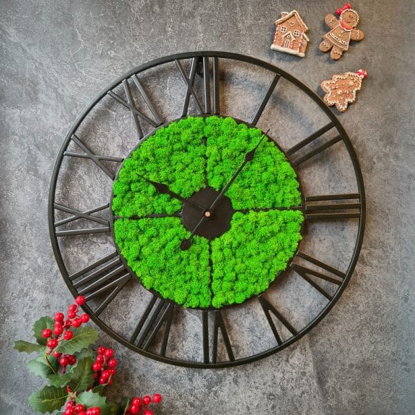 Zegar loftowy z chrobotkiem, (mech pod wskazówkami) 50cm - prezent na święta