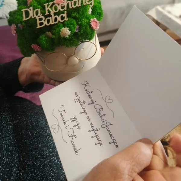 Personalizowane życzenia, na bileciku