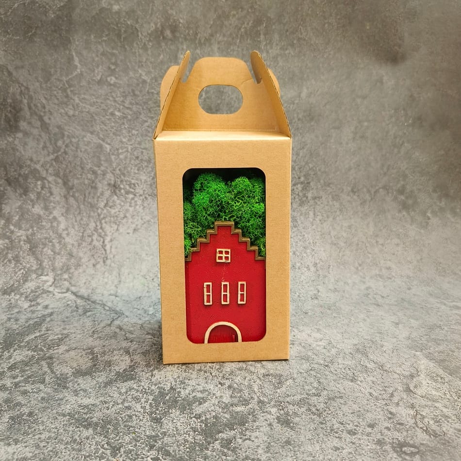 Domek z mchem w pudełku z okienkiem - obrazek 6