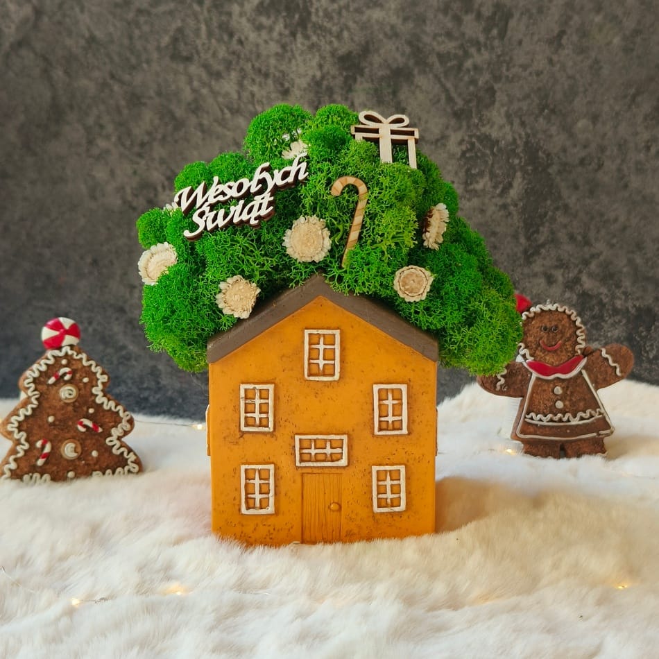 Świąteczny domek z mchem (6 wzorów) - obrazek 7