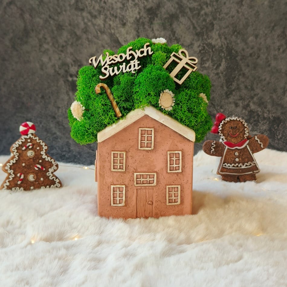 Świąteczny domek z mchem (6 wzorów) - obrazek 5