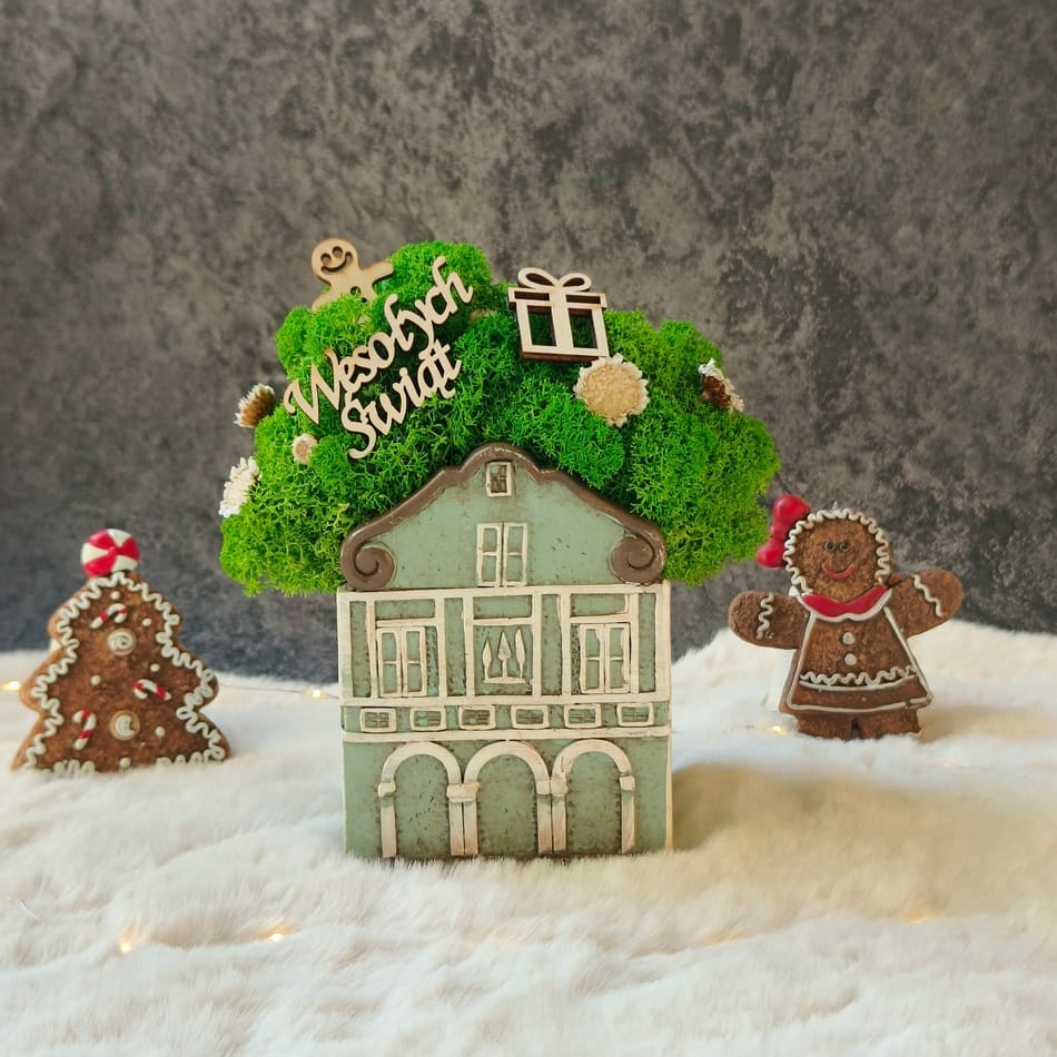 Świąteczny domek z mchem (6 wzorów) - obrazek 4