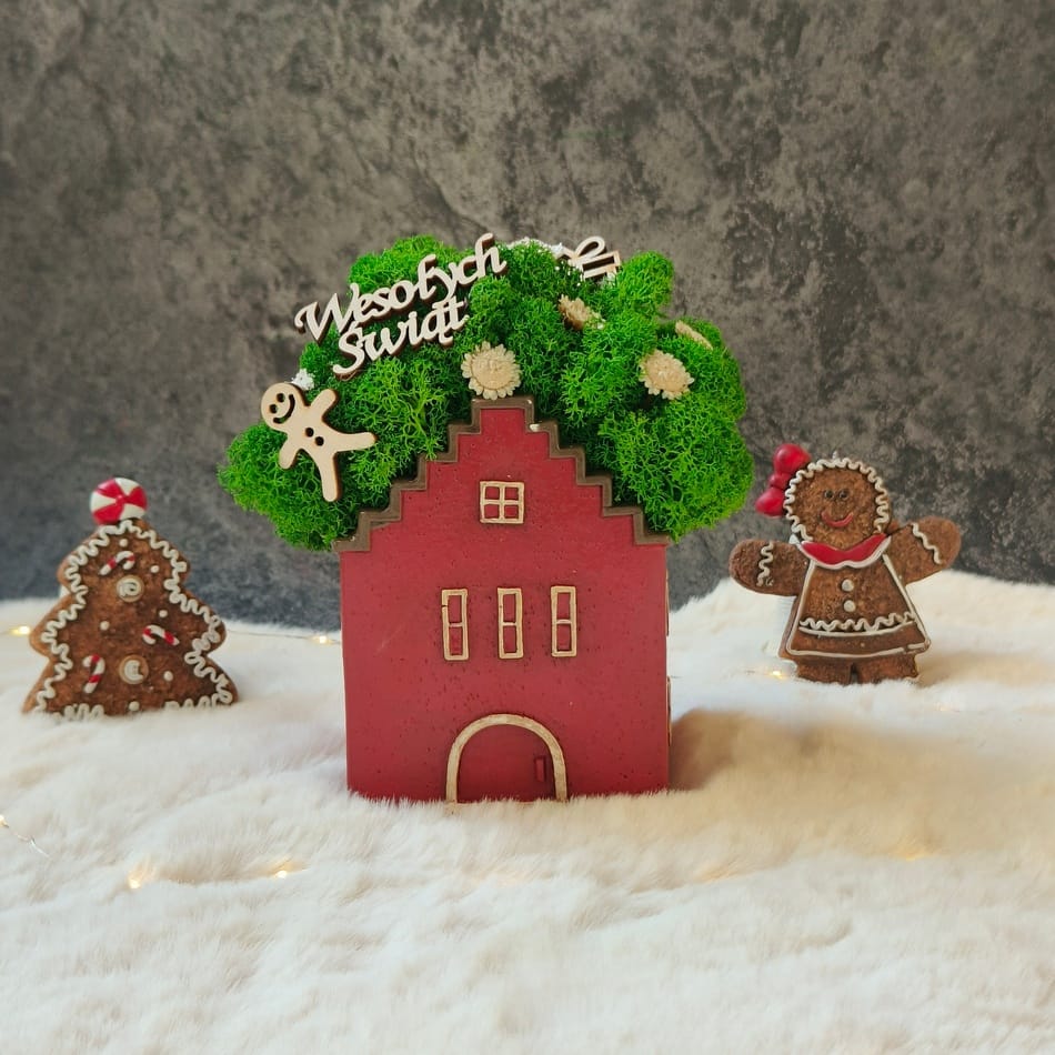 Świąteczny domek z mchem (6 wzorów) - obrazek 3