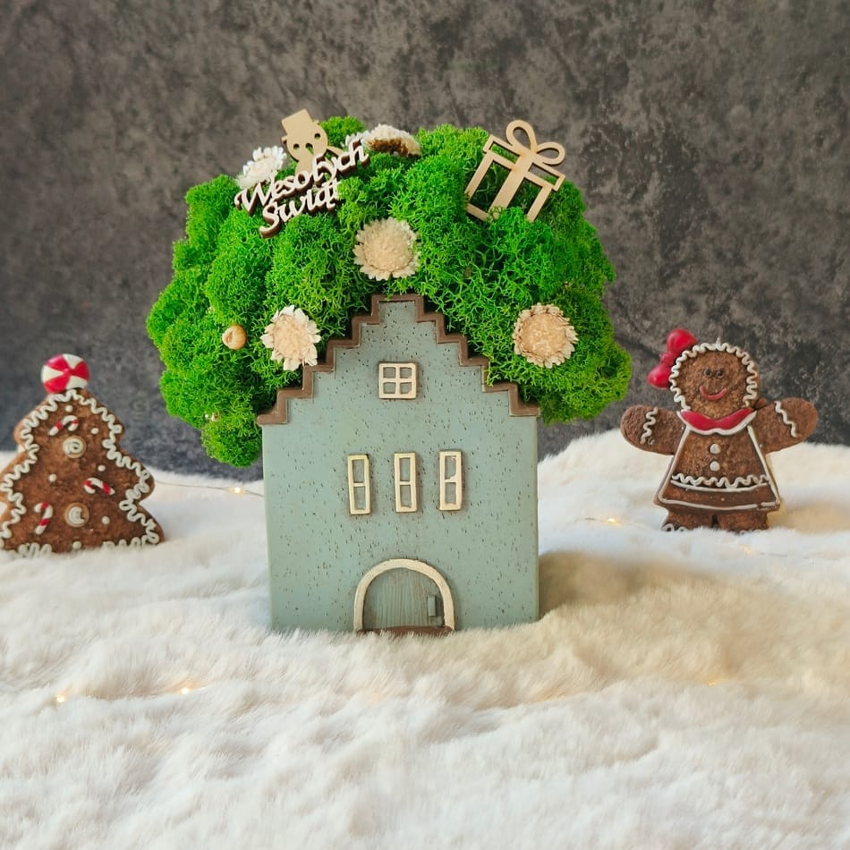 Świąteczny domek z mchem (6 wzorów) - obrazek 2